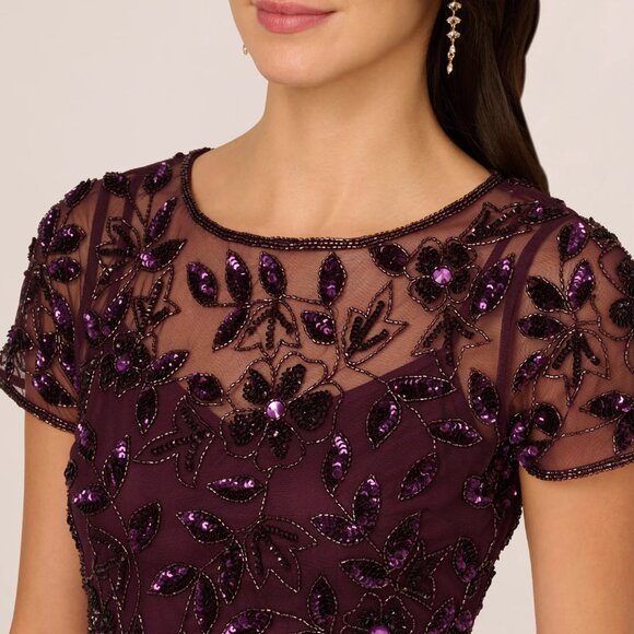 Adrianna Papell Hand Beaded Gown Size 10 New with Tags - Picture 3 of 12